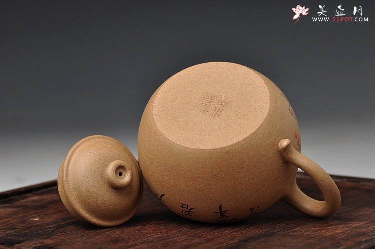 紫砂壶图片：摹古之作 古朴动人 全手大彬圆钮 老段泥 - 美壶网