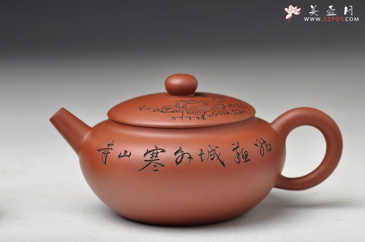紫砂壶图片：姑苏城外寒山寺 夜半钟声到客船 璞玉 - 美壶网