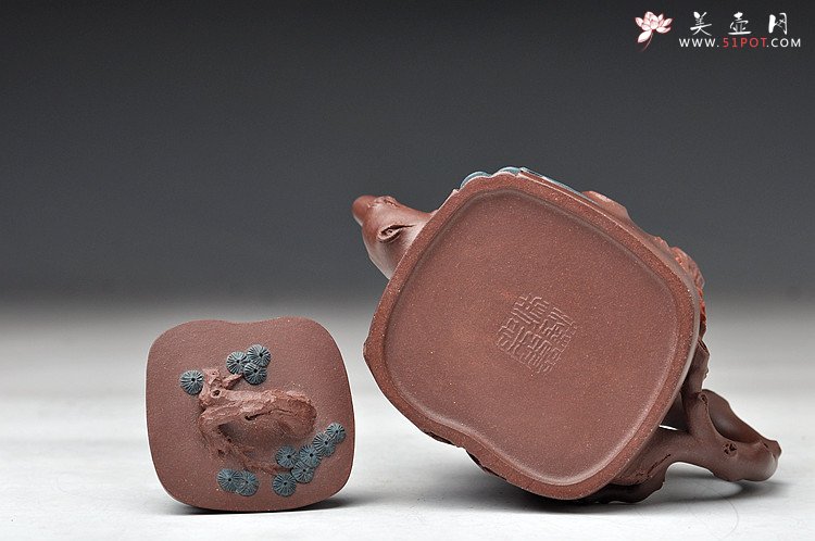 紫砂壶图片： 全手浑方三友  - 美壶网