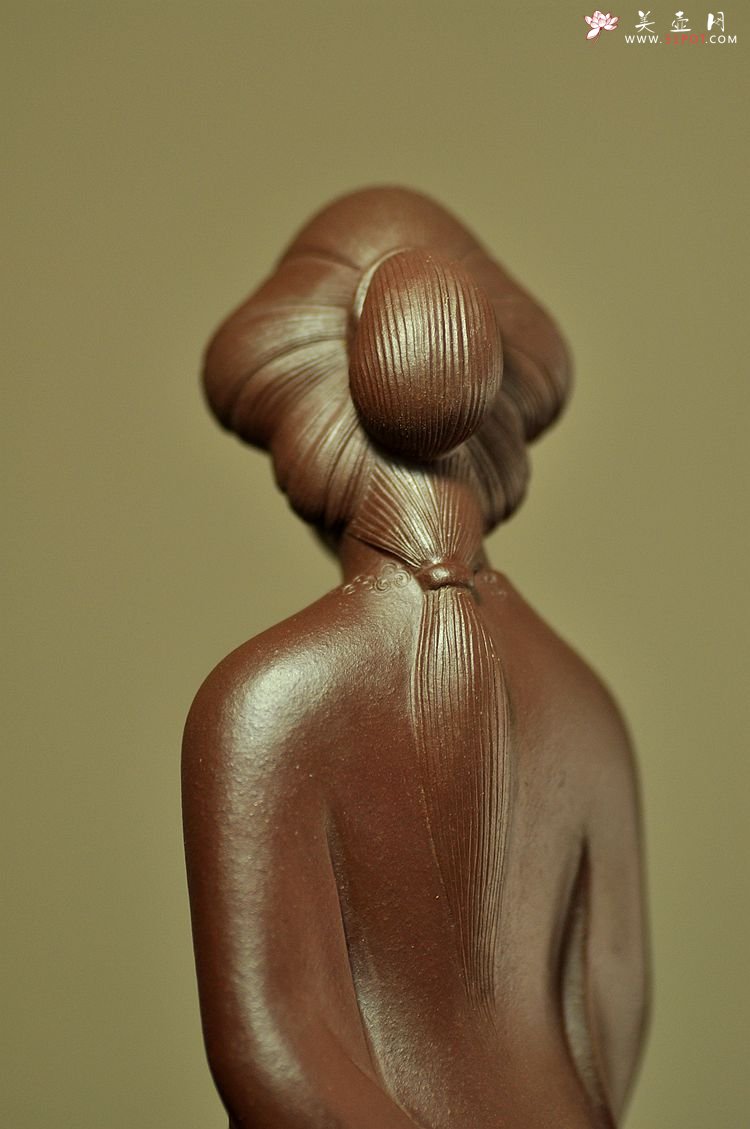 紫砂壶图片：温文尔雅 落落大方 才女 栩栩如生  做工精致 - 美壶网