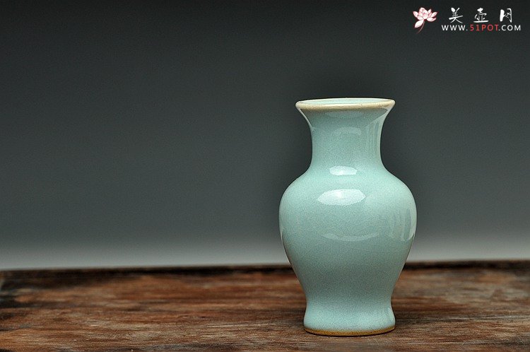 紫砂壶图片：汝瓷小花瓶  汝州汝瓷 文房小玩意 - 美壶网