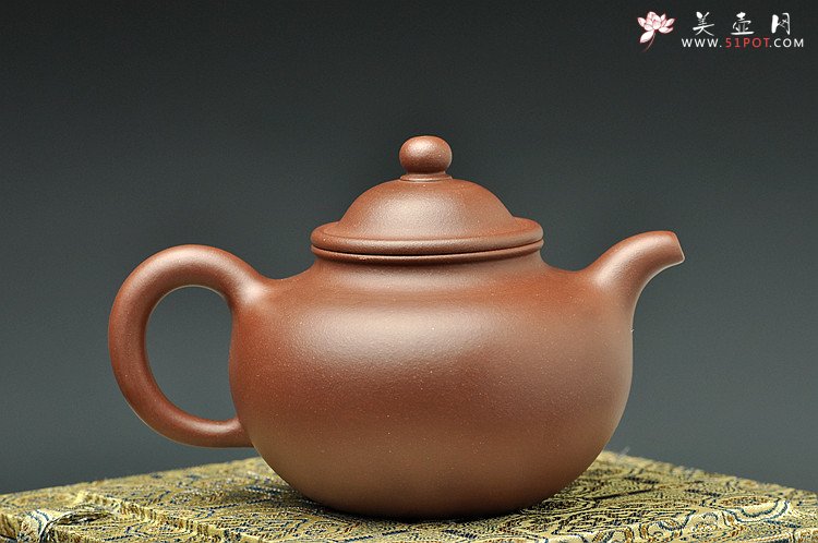 紫砂壶图片：李寒勇定样 台湾映雪山房定制亨掇 经典特拼紫泥 - 美壶网
