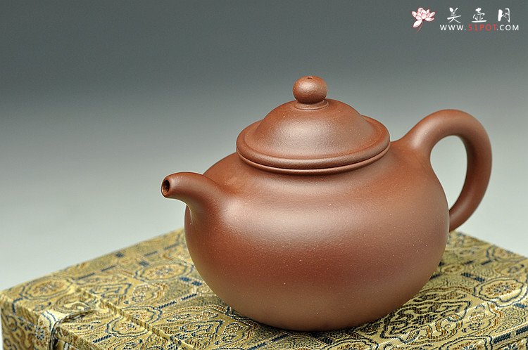 紫砂壶图片：李寒勇定样 台湾映雪山房定制亨掇 经典特拼紫泥 - 美壶网