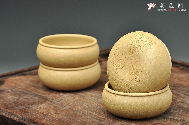 紫砂壶图片：围棋杯 佛手花瓶 古雅圆润 品味优质本山段 - 美壶网