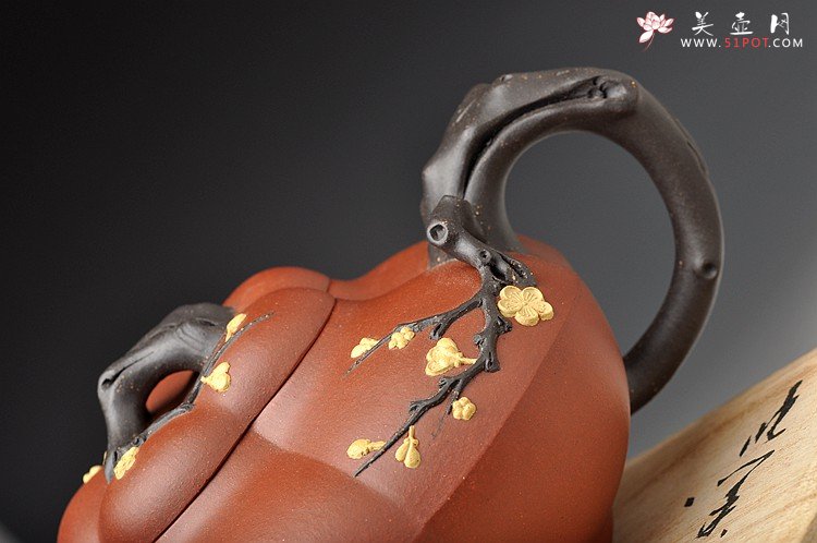 紫砂壶图片：单志萍新品 老味十足  大上合梅 - 美壶网
