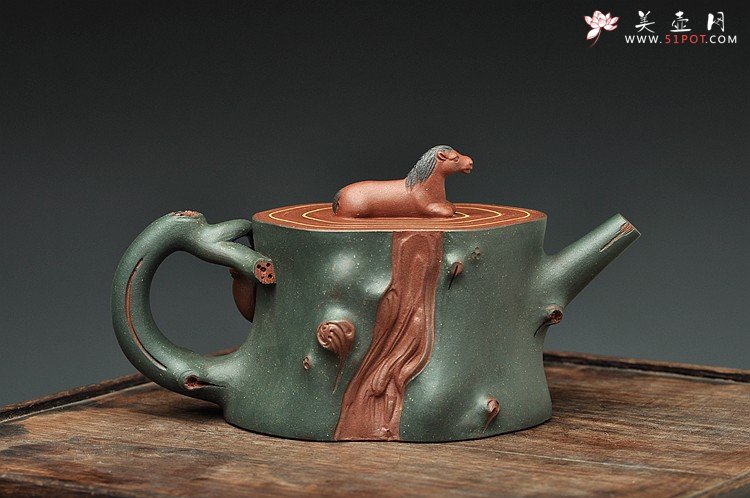 紫砂壶图片：恭贺新春 造型独特 构思巧妙  马上封侯 送礼自玩佳品~ - 美壶网