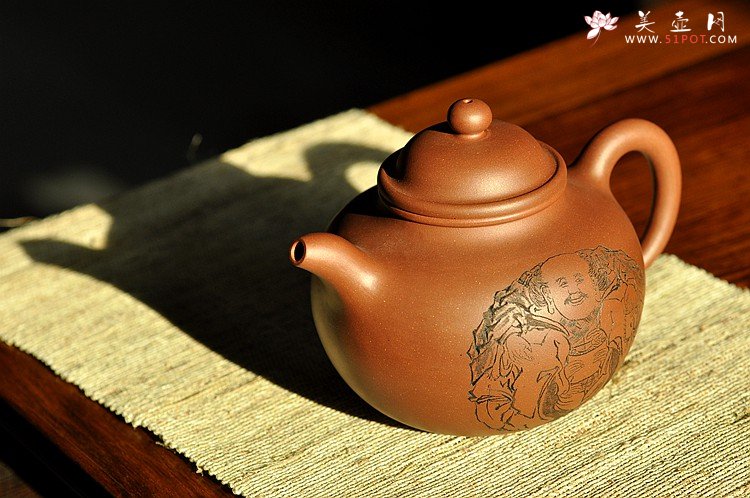 紫砂壶图片：意境之美 一团和气之大掇球 优质老清水 - 美壶网