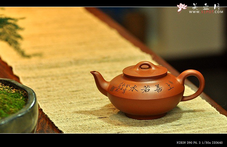 紫砂壶图片：文气佳作 线条优美 富有逸趣 值得雅藏 红泥合欢 - 美壶网