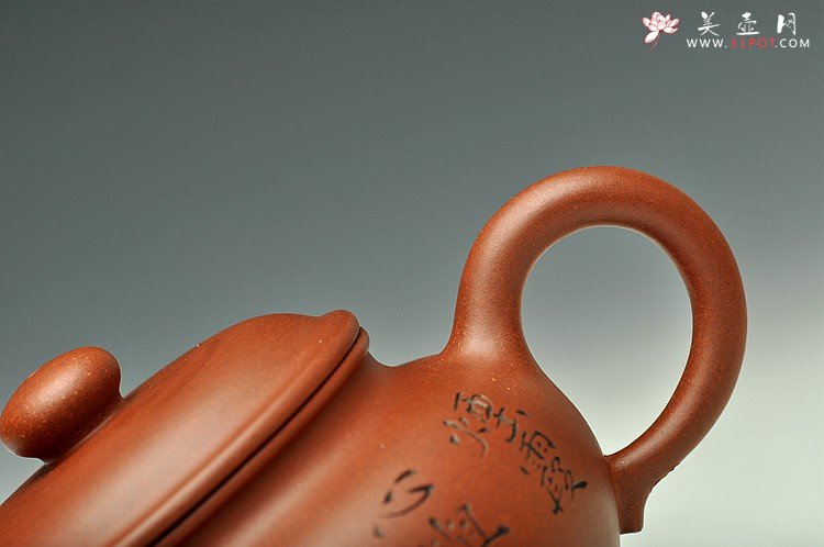 紫砂壶图片：婉约秀气 一捺底   仿古 座有兰言 - 美壶网