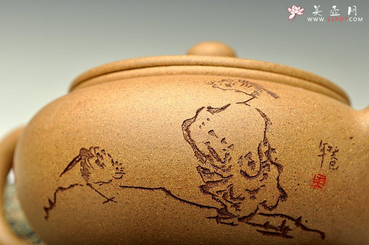 紫砂壶图片：秀丽文气 型制素雅端庄 大口实用 全手福壶 - 美壶网