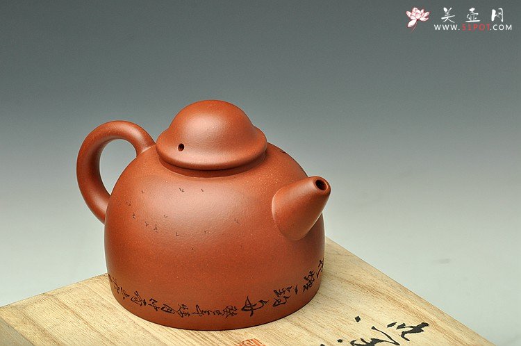 紫砂壶图片：天地悠悠 敦厚纯朴 乐天知命 紫砂经典器形 渔翁 - 美壶网