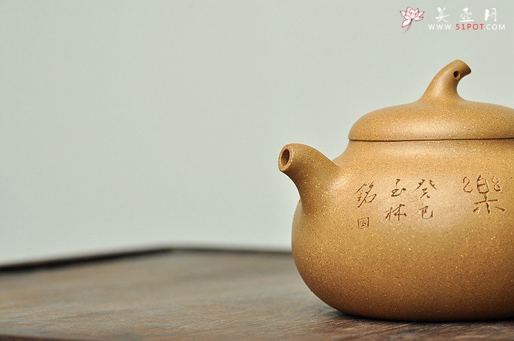 紫砂壶图片：邱玉林大师装饰 拙味十足圆润敦厚  全手茄段 实用收藏 - 美壶网