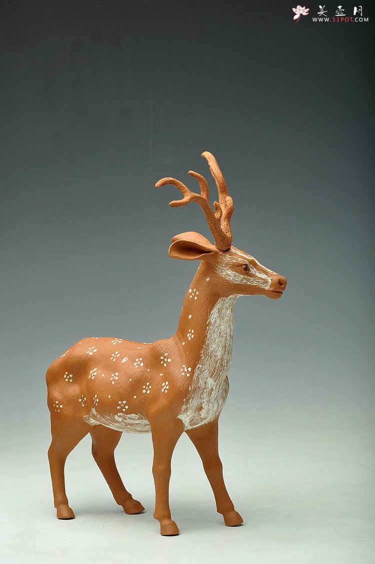 紫砂壶图片：梅花鹿 - 美壶网