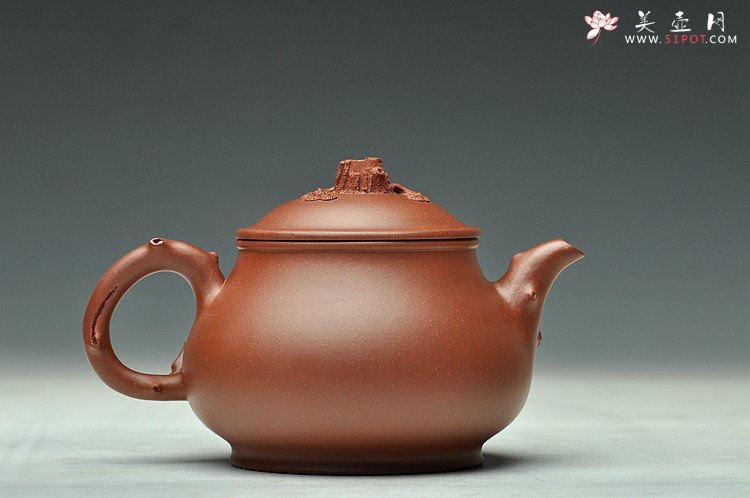 紫砂壶图片：传统实用 寓意吉祥 松梅常青之潘韵 - 美壶网