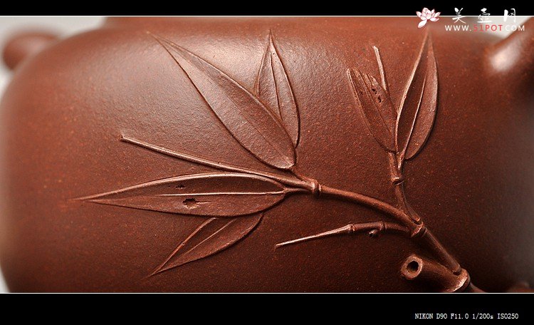 紫砂壶图片：花货实力派潘丹初 沉静秀丽 全手作品 玉竹 飘逸雅致 - 美壶网