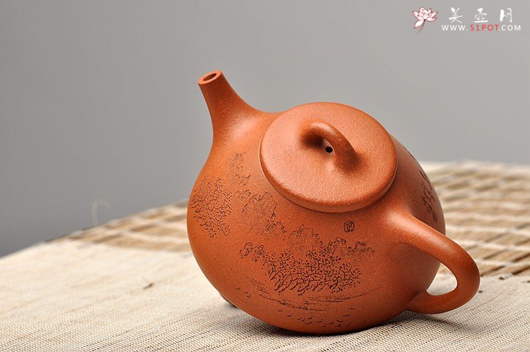 紫砂壶图片：实用经典 文气十足  五福石瓢之全手降坡泥子冶石瓢 - 美壶网