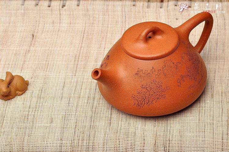 紫砂壶图片：实用经典 文气十足  五福石瓢之全手降坡泥子冶石瓢 - 美壶网