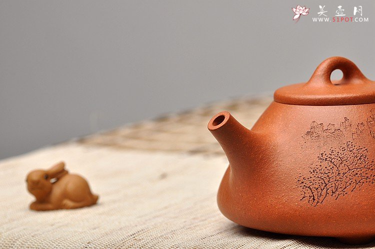 紫砂壶图片：实用经典 文气十足  五福石瓢之全手降坡泥子冶石瓢 - 美壶网