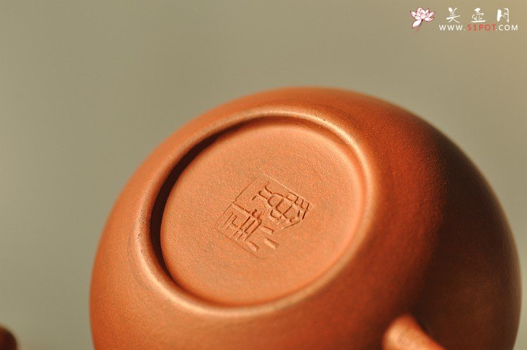 紫砂壶图片：极易泡养红皮龙 全手红莲 清秀婉约 进步明显 - 美壶网