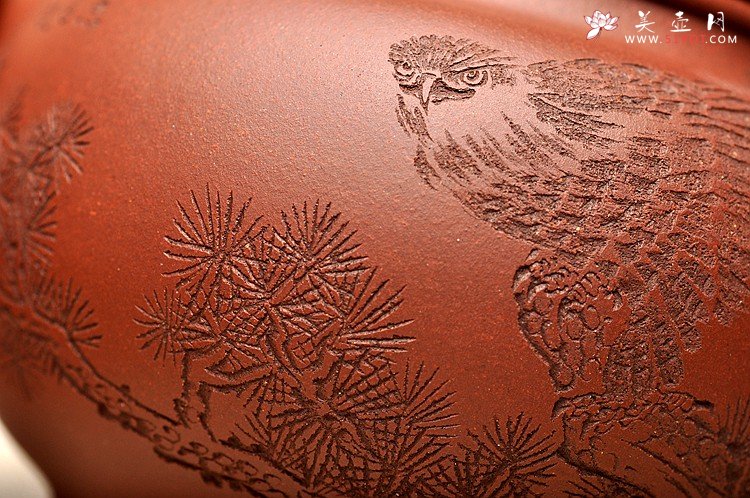 紫砂壶图片：浑厚大气 高瞻远瞩 全手掇只 - 美壶网