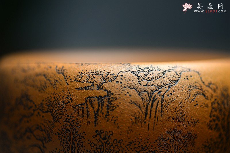 紫砂壶图片：精刻山水之钵 笔洗 把玩精品 有宋朝高远之气~ - 美壶网