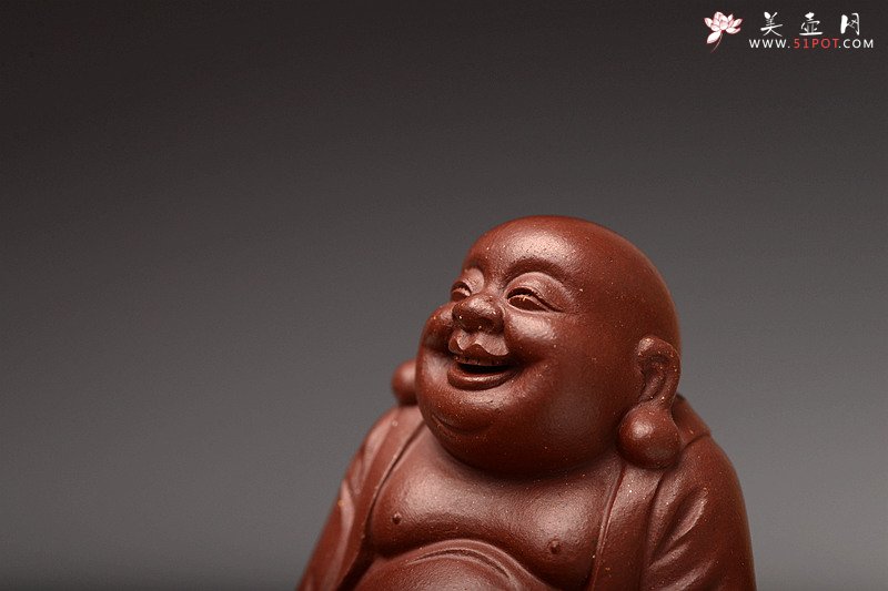 紫砂壶图片：精品开心小弥勒 表情细腻 栩栩如生~ - 美壶网