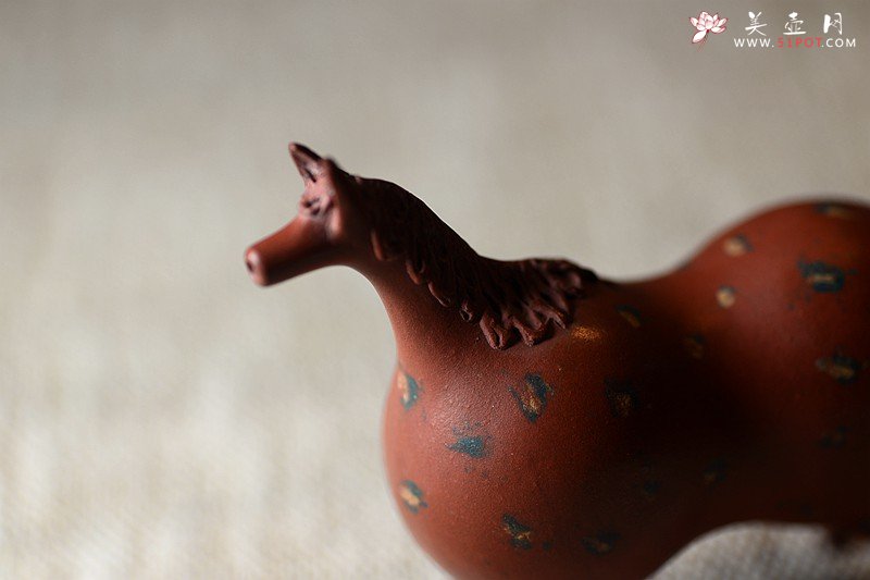 紫砂壶图片：马到吉象~ 施奇华新年特色文房茶宠 全手工 颇有玩味~ - 美壶网