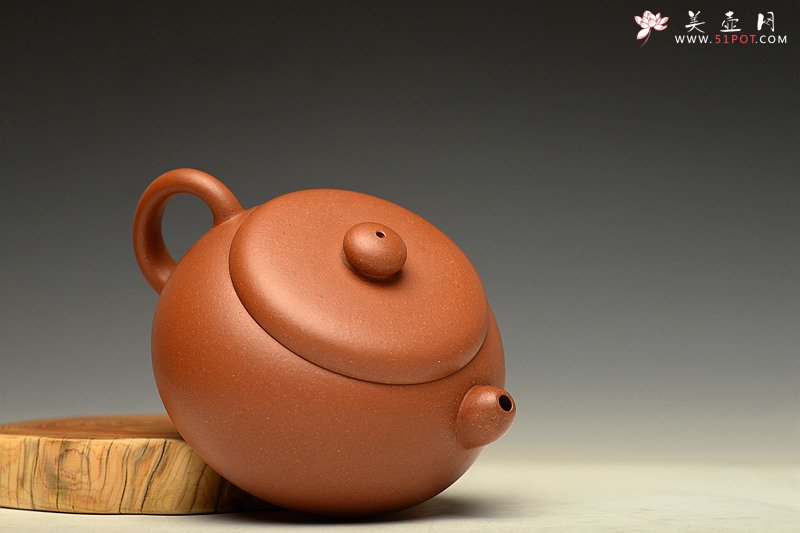 紫砂壶图片：瞿斌原创设计 秀丽不失可爱 静雅 守拙 黄龙山原矿红泥 - 美壶网