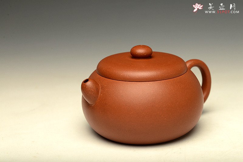 紫砂壶图片：瞿斌原创设计 秀丽不失可爱 静雅 守拙 黄龙山原矿红泥 - 美壶网