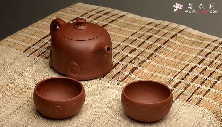 紫砂壶图片：美壶特惠 优质青水泥   如意套壶 - 美壶网