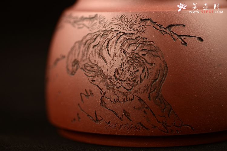 紫砂壶图片：虎蹲茶叶罐 - 美壶网