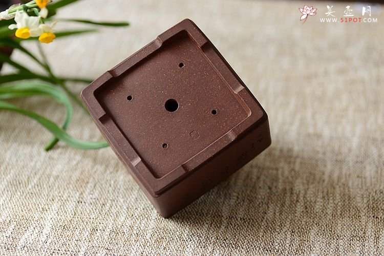 紫砂壶图片：清韵悠长 精工典范 小花盆 文房雅玩 国助和石装饰 - 美壶网