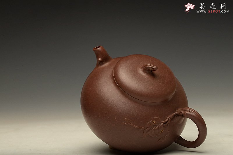 紫砂壶图片：潘丹初力作 简意花货 优美可人寓意吉祥 翠香 - 美壶网