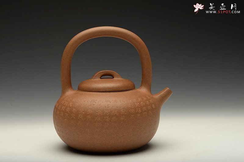 紫砂壶图片：雅致文气 周杰全手心经提梁巨轮三式 可以烧水的巨轮o(∩_∩)o - 美壶网