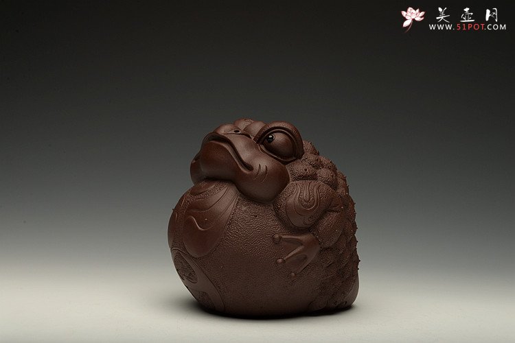 紫砂壶图片： 金蟾 栩栩如生  和气生财 - 美壶网