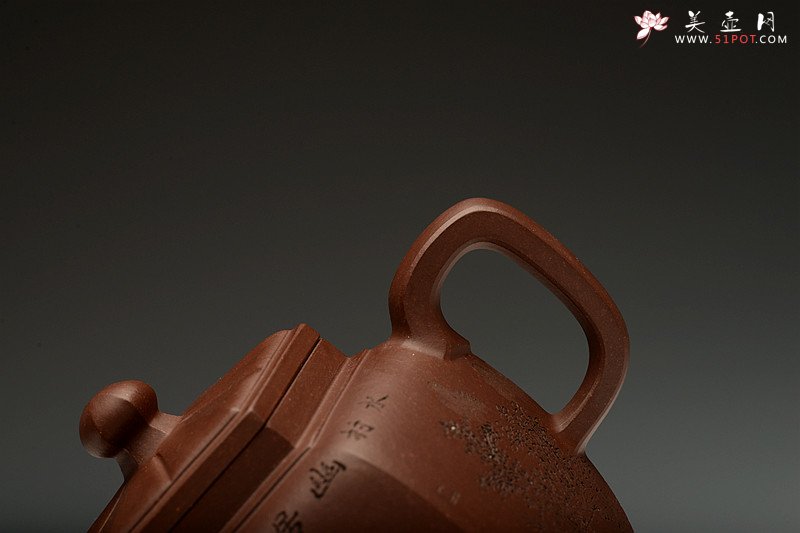 紫砂壶图片：助工袁德波装饰 通景山水  锦上添花 全手步步高登 - 美壶网