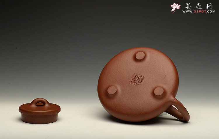 紫砂壶图片：张听刚装饰 原矿老紫泥 全手大子冶石瓢 精工 - 美壶网