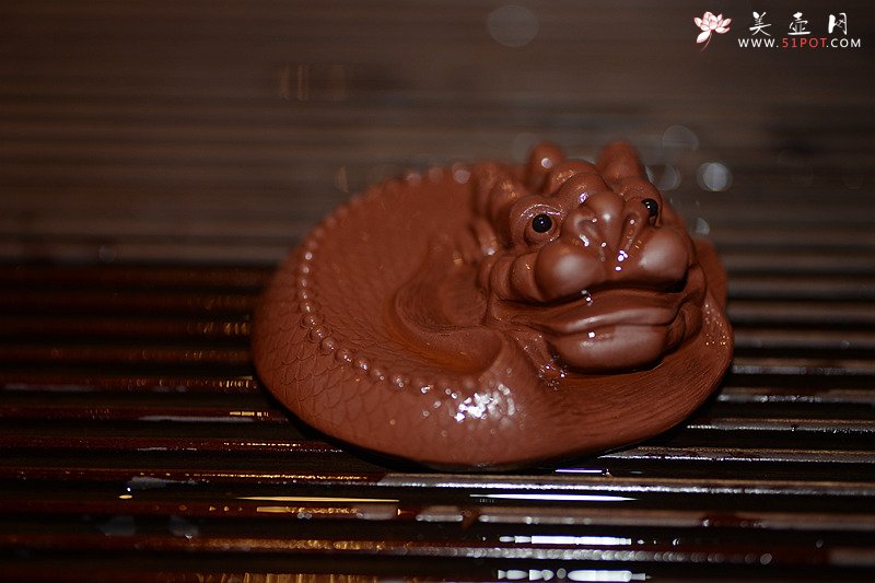 紫砂壶图片：茶盘小茶宠之蟠龙 - 美壶网