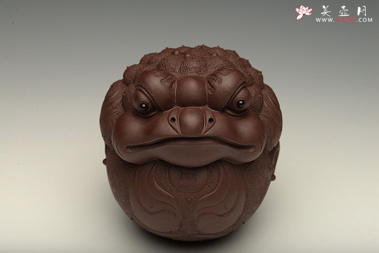 紫砂壶图片： 金蟾 栩栩如生  和气生财 - 美壶网