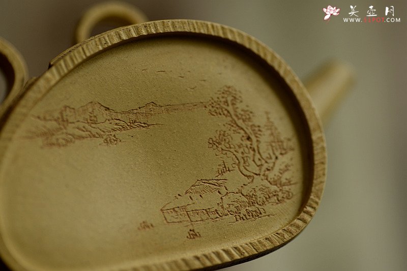 紫砂壶图片：朱牧清装饰 结构巧妙 自然得趣  全手青山云外 - 美壶网