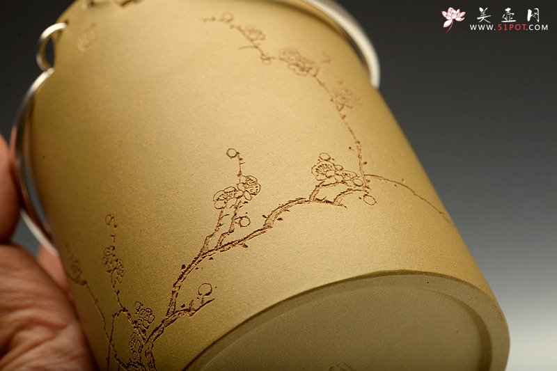 紫砂壶图片：陈宏林装饰 强强联合 全手玉麟洋桶 摹 - 美壶网