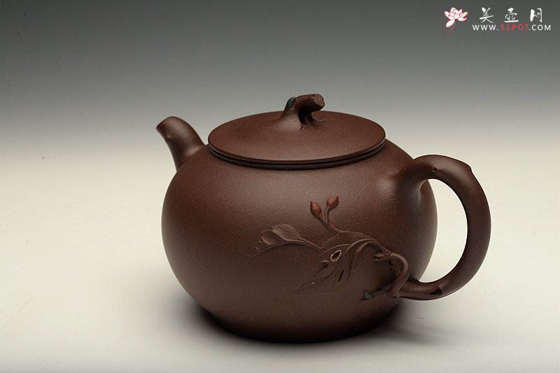 紫砂壶图片：进步之作 敦厚可人 简意花器 全手工双色惜春一对 - 美壶网