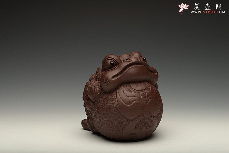 紫砂壶图片： 金蟾 栩栩如生  和气生财 - 美壶网