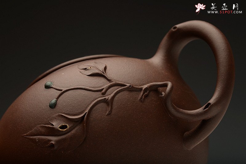 紫砂壶图片：进步之作 敦厚可人 简意花器 全手工双色惜春一对 - 美壶网
