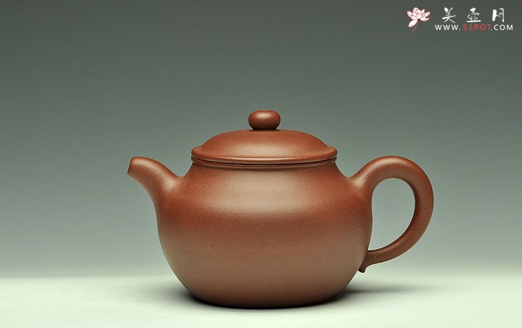 紫砂壶图片：敦厚耐品  古朴典雅  全手莲子 - 美壶网