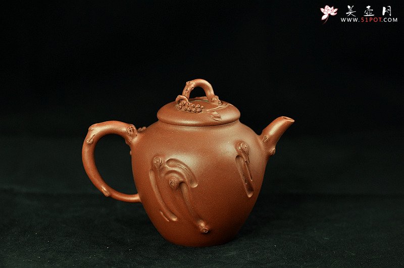 紫砂壶图片：原创花货 文气之作 葡萄宝瓶 孙伟强张新亚合作 丰收喜庆 - 美壶网