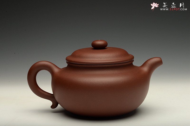 紫砂壶图片：传统器形 端庄大方  纯净黄龙山底槽青 全手仿古 - 美壶网