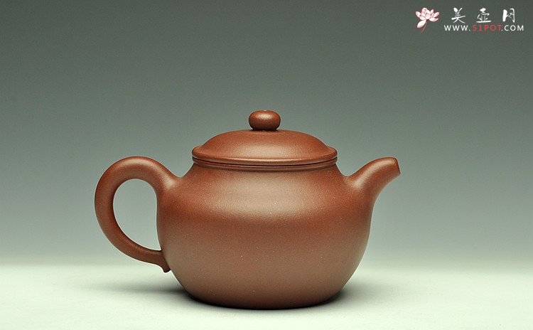 紫砂壶图片：敦厚耐品  古朴典雅  全手莲子 - 美壶网