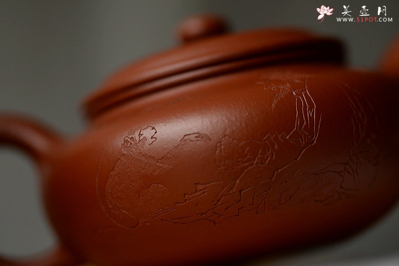 紫砂壶图片：饮者寿 传统经典 仿古 范曾之味~ - 美壶网