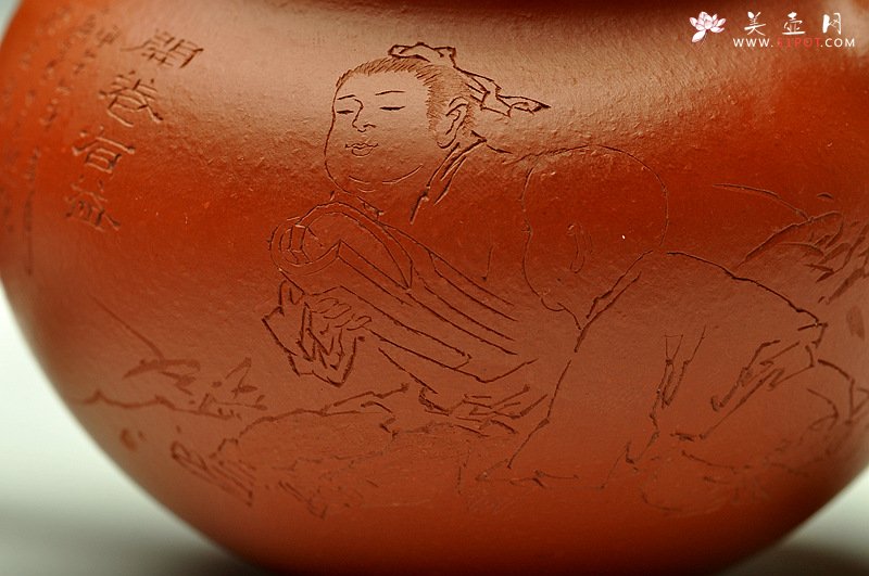 紫砂壶图片：张云熙精品之作 端庄秀雅 朱泥掇子 室静观书~ - 美壶网